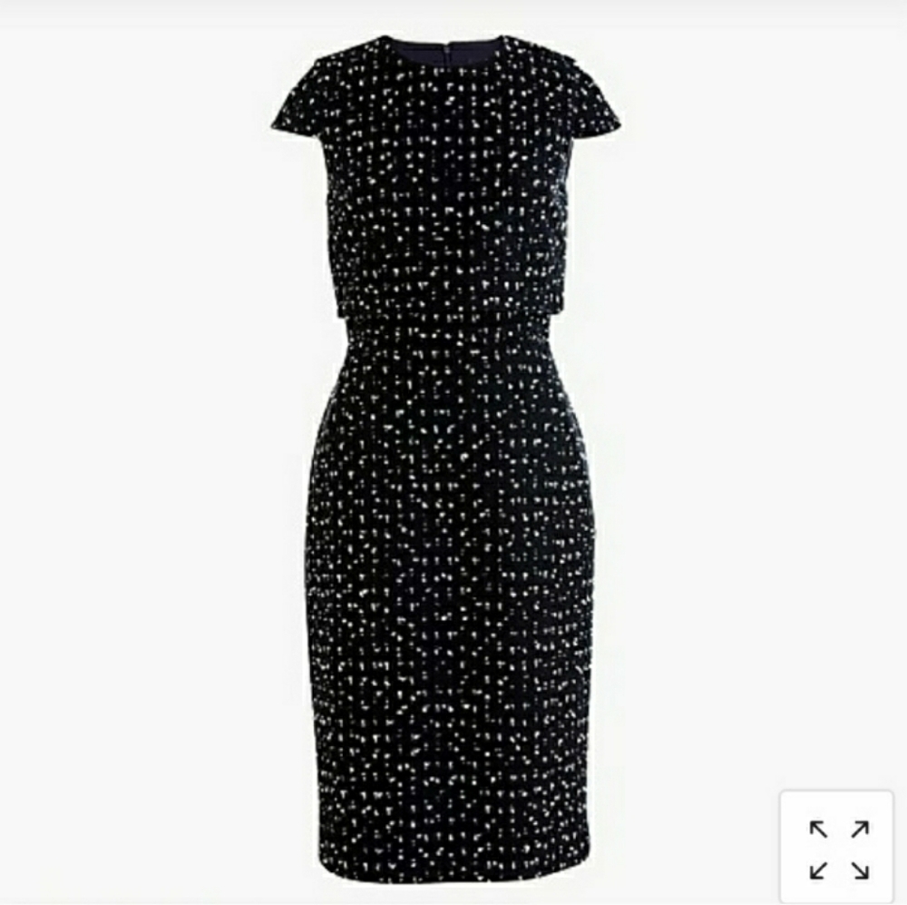 J. Crew Going Places dotted tweed dress